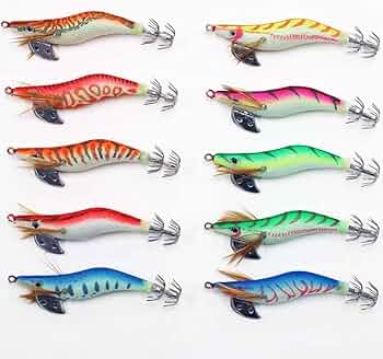 Amazon | 釣具 仕掛け 夜光 イカ釣り用 エギ 2.0号 10個 セット